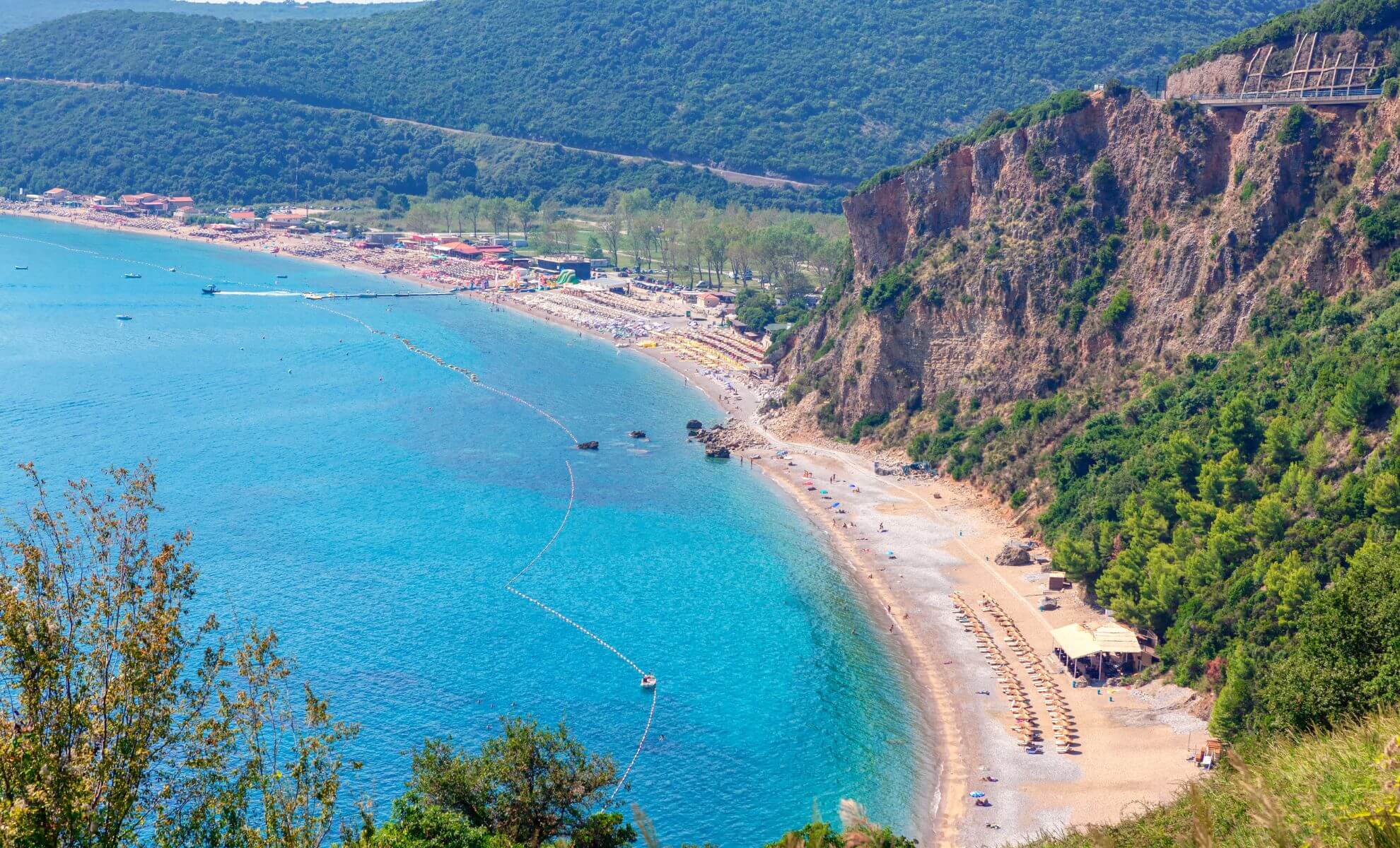 La plage Jaz, Monténégro