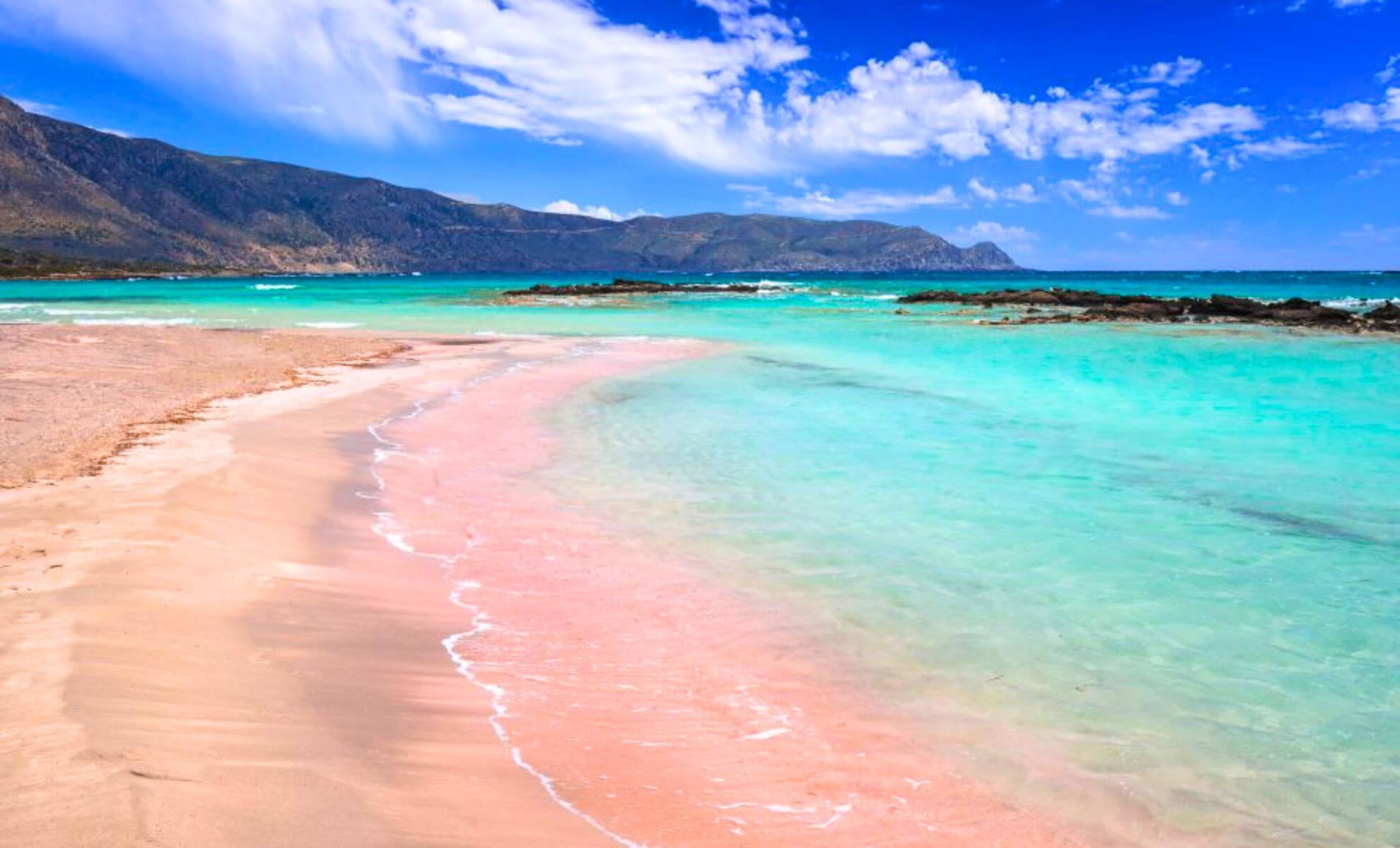 La plage d’Elafonissi, La Crète, Grèce