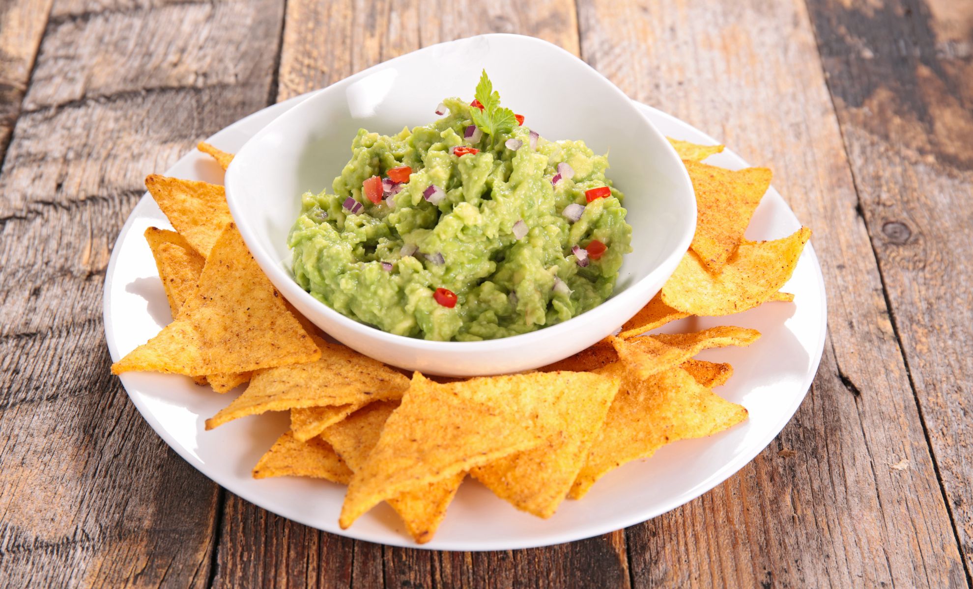 Le guacamole plat méxicain