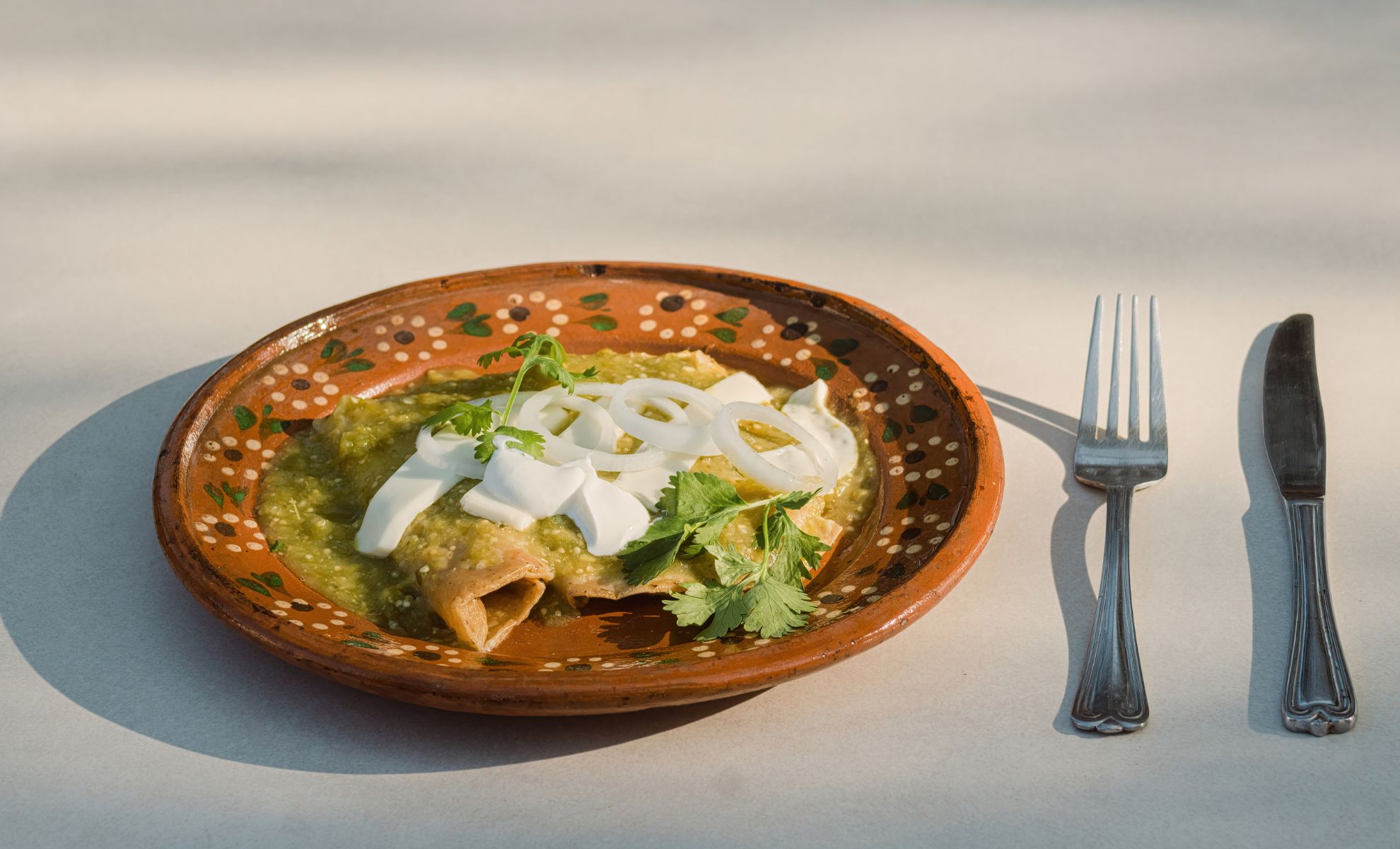 Les enchiladas plat méxicain