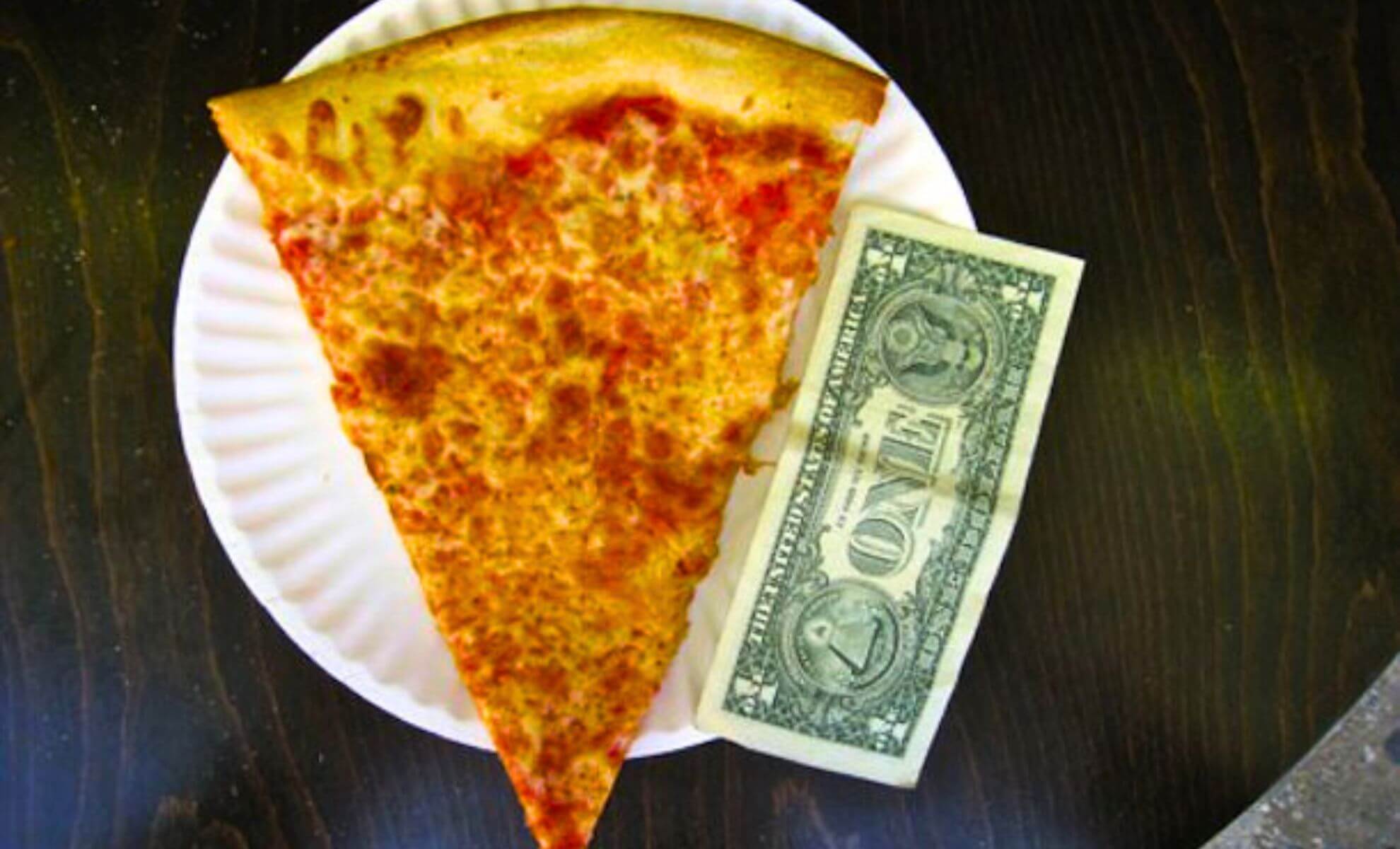Les pizzas à un dollar, New York, États-Unis