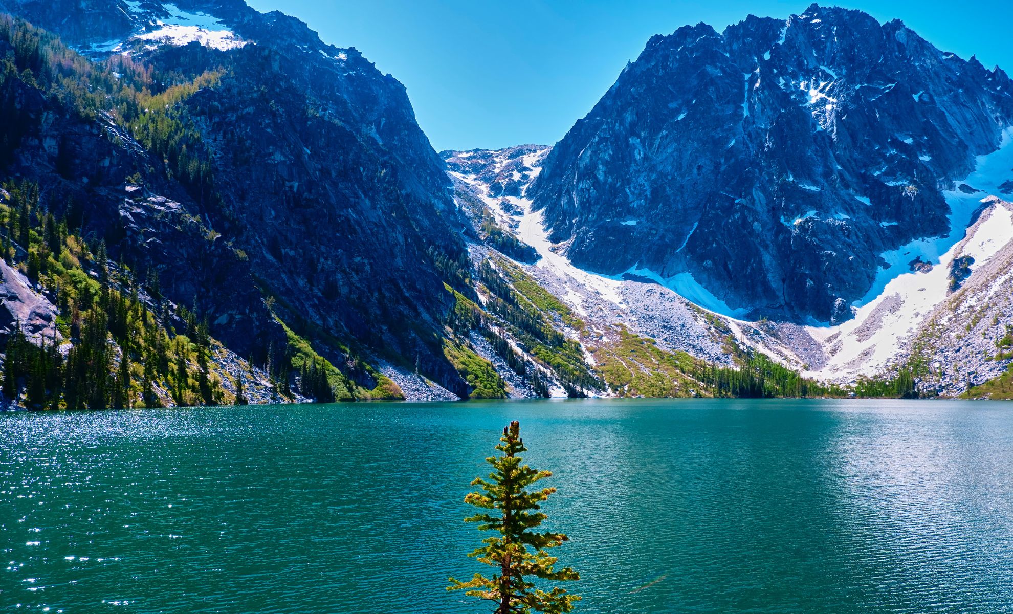 Colchuck Lake à Washington, États-Unis