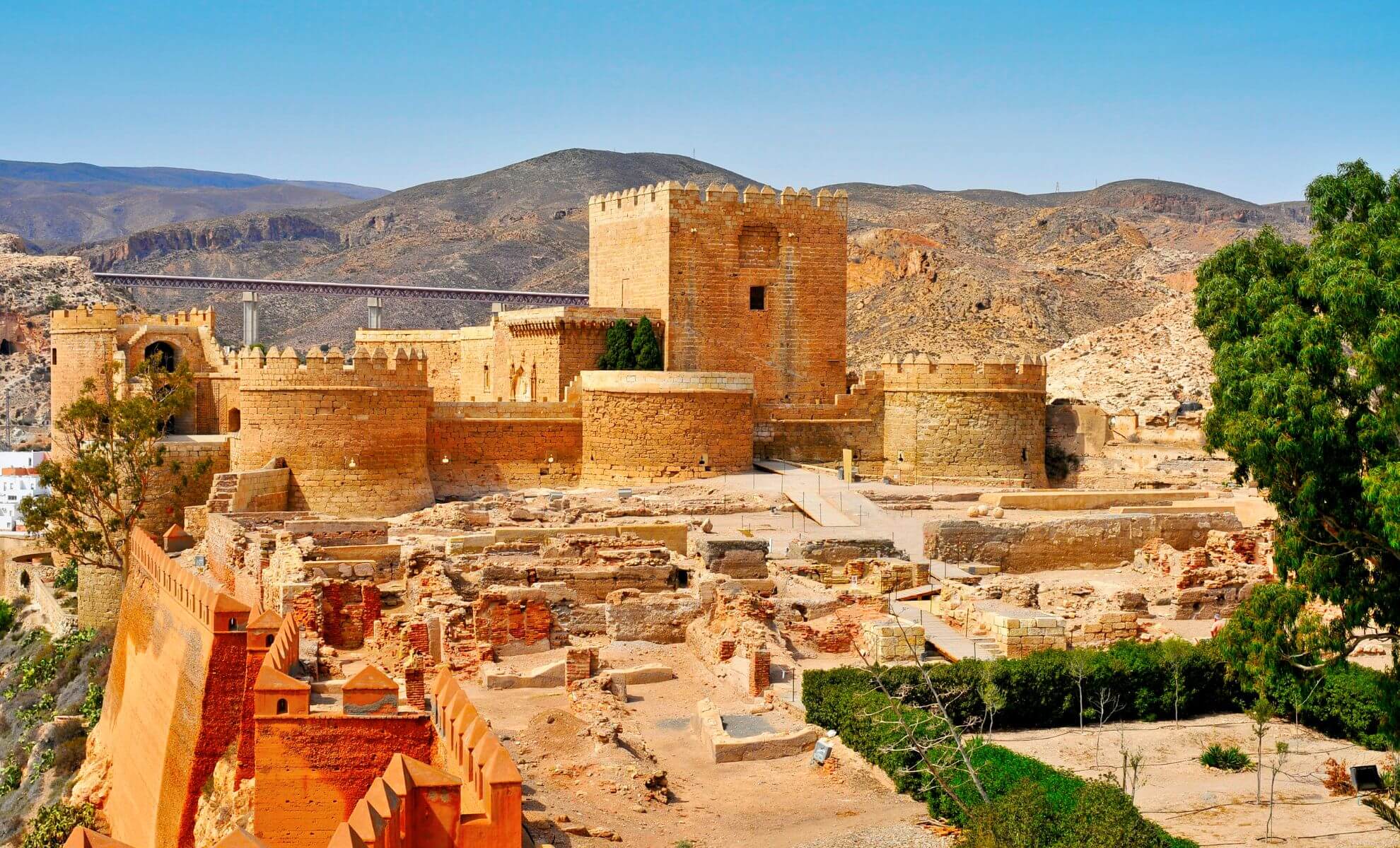 La forteresse maure Alcazaba, Malaga, Espagne