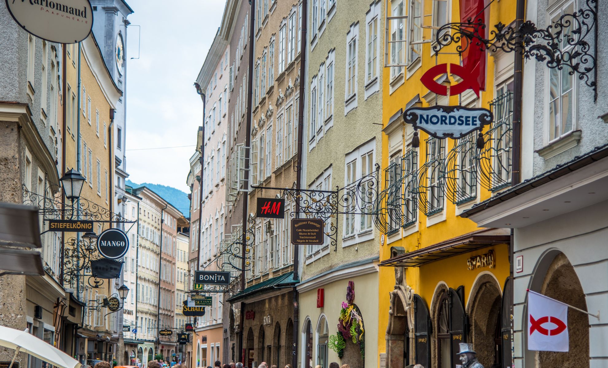 La maison le numéro 9 de la Getreidegasse, Salzbourg, Autriche