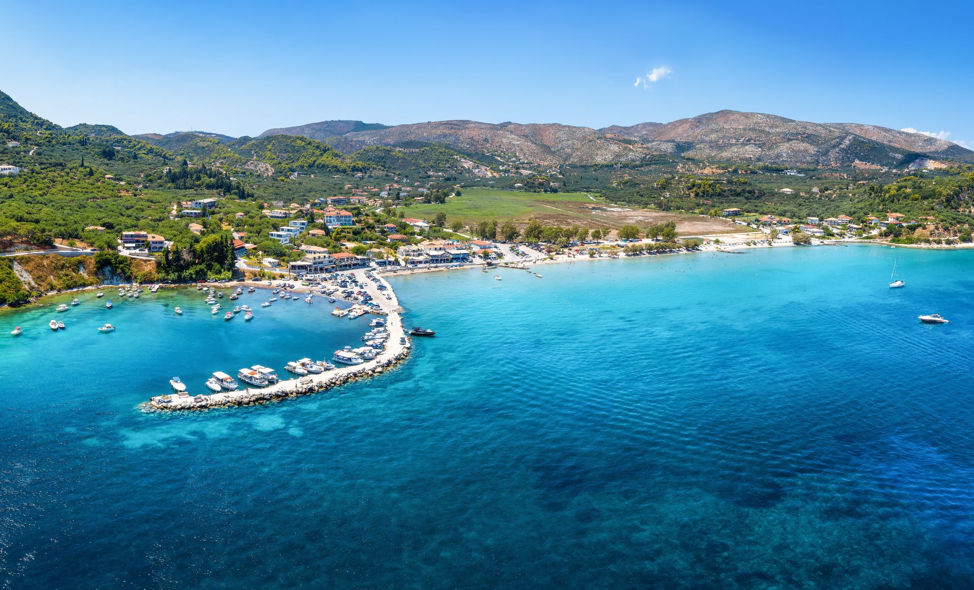 La plage Limni Keri, Zante, Grèce