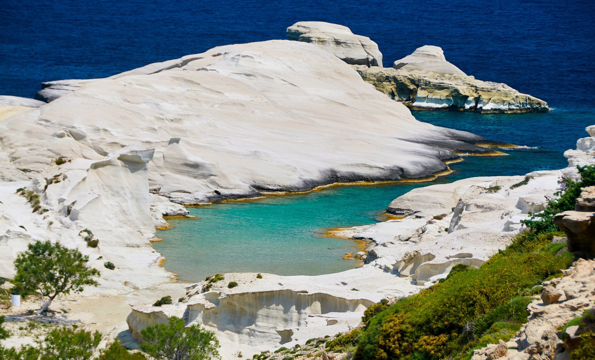 La plage de Sarakiniko, Milos, Grèce