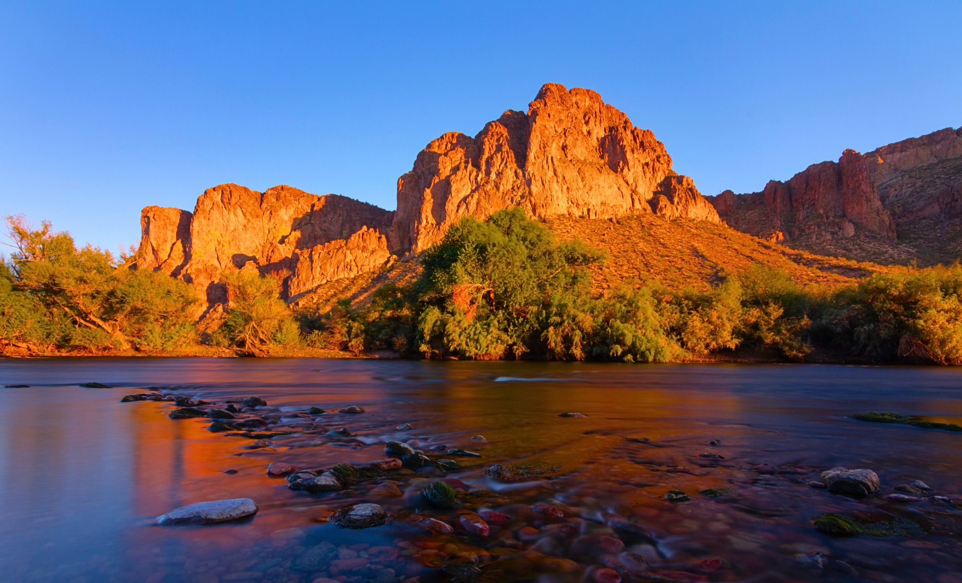 La rivière Salt de Phoenix, États-Unis