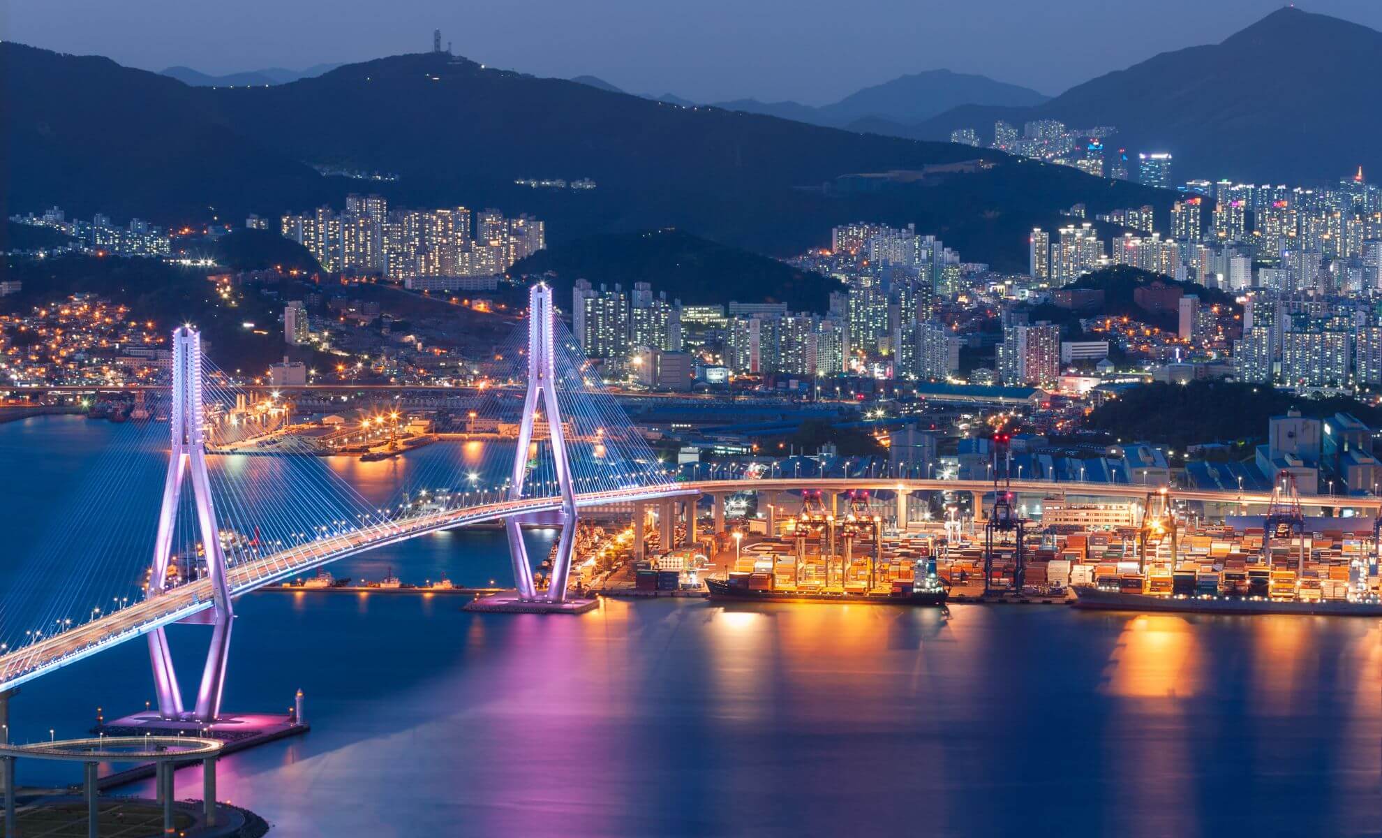 La ville de Busan, Corée du Sud