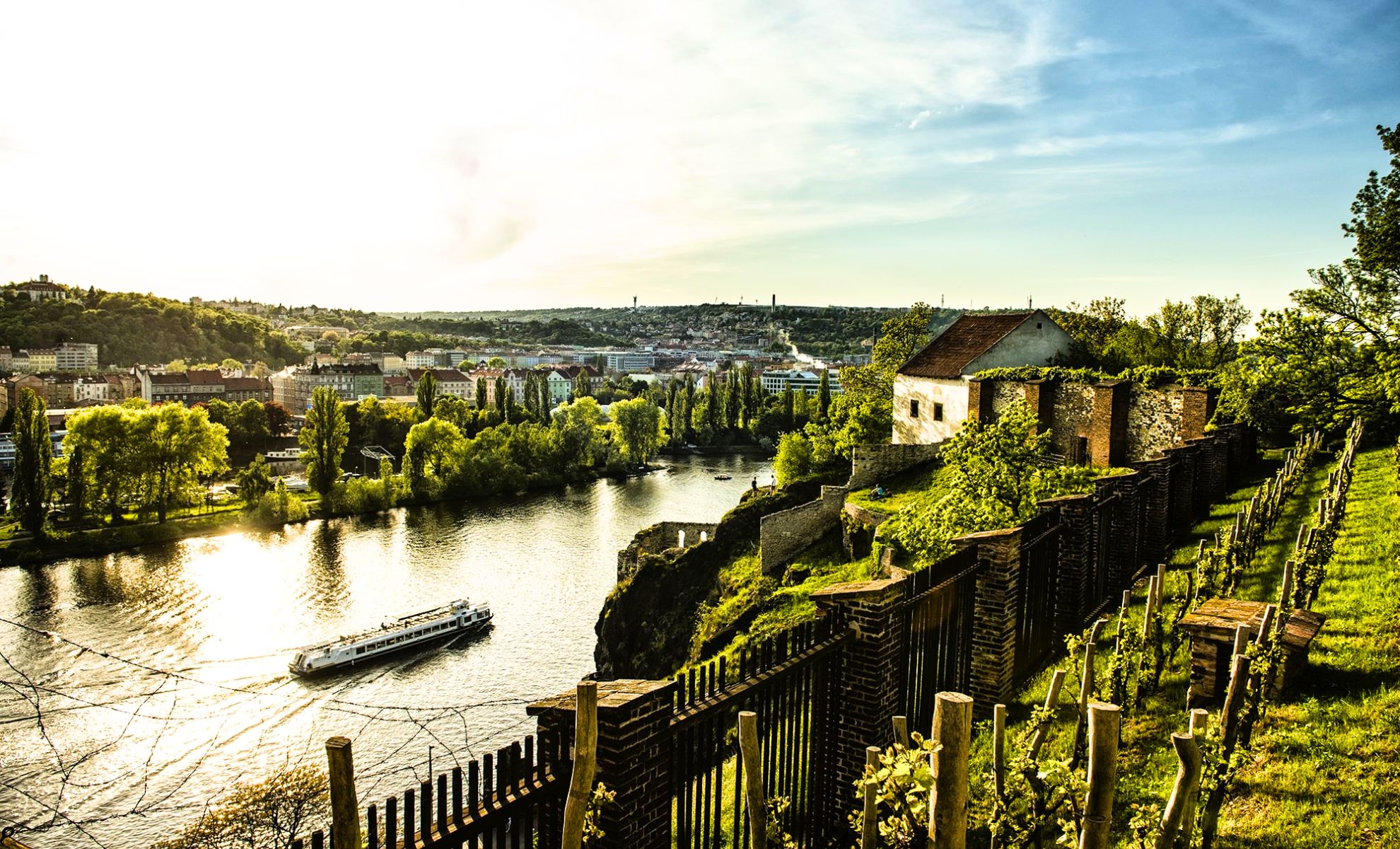 Le parc Vyšehradské sady , Prague, République tchèque