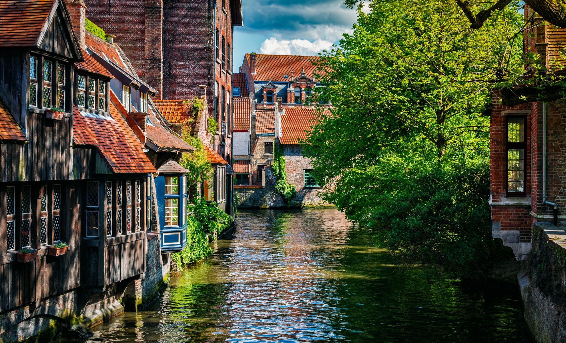 Le quartier du Canal Vert, Bruges, Belgique