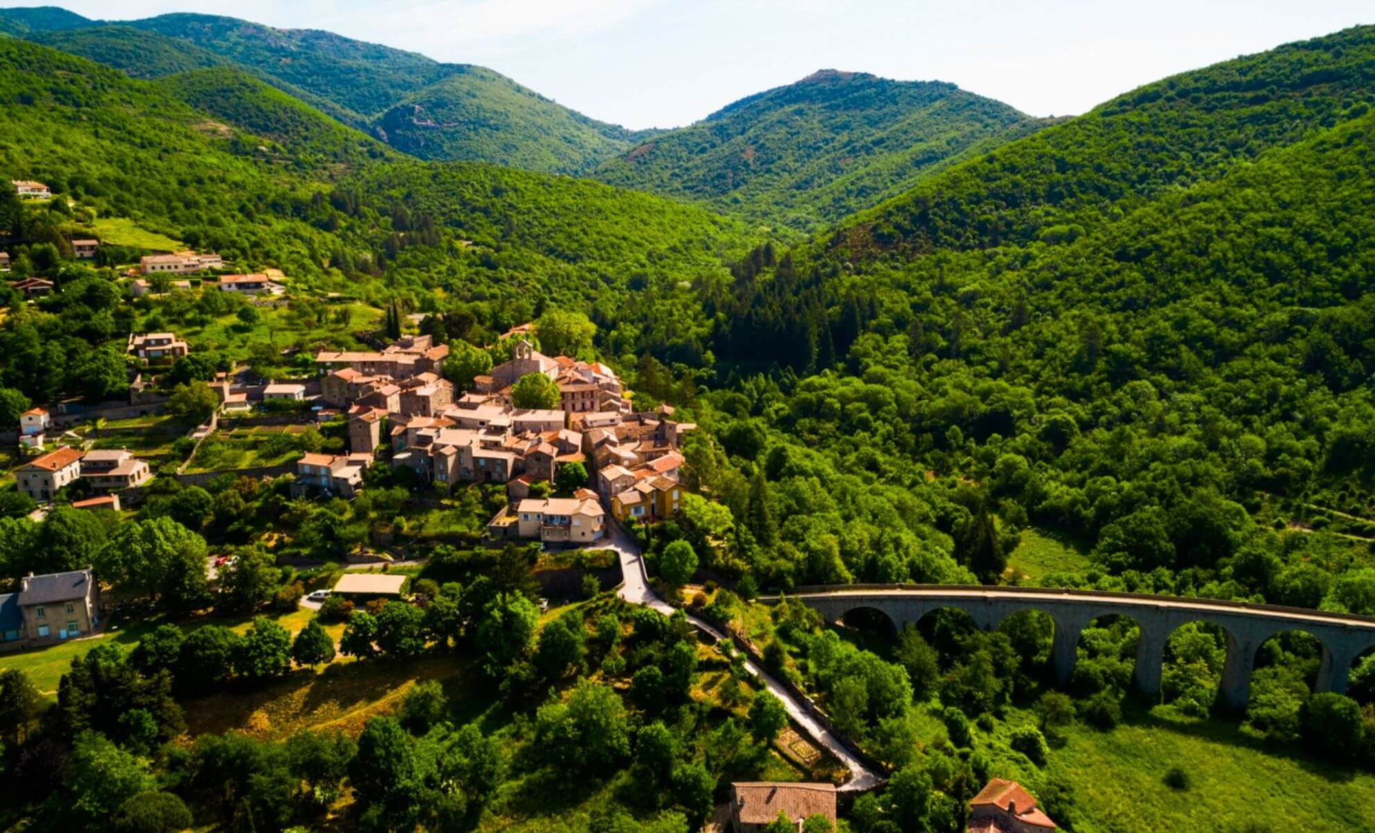 Le village d’Aumessas, France