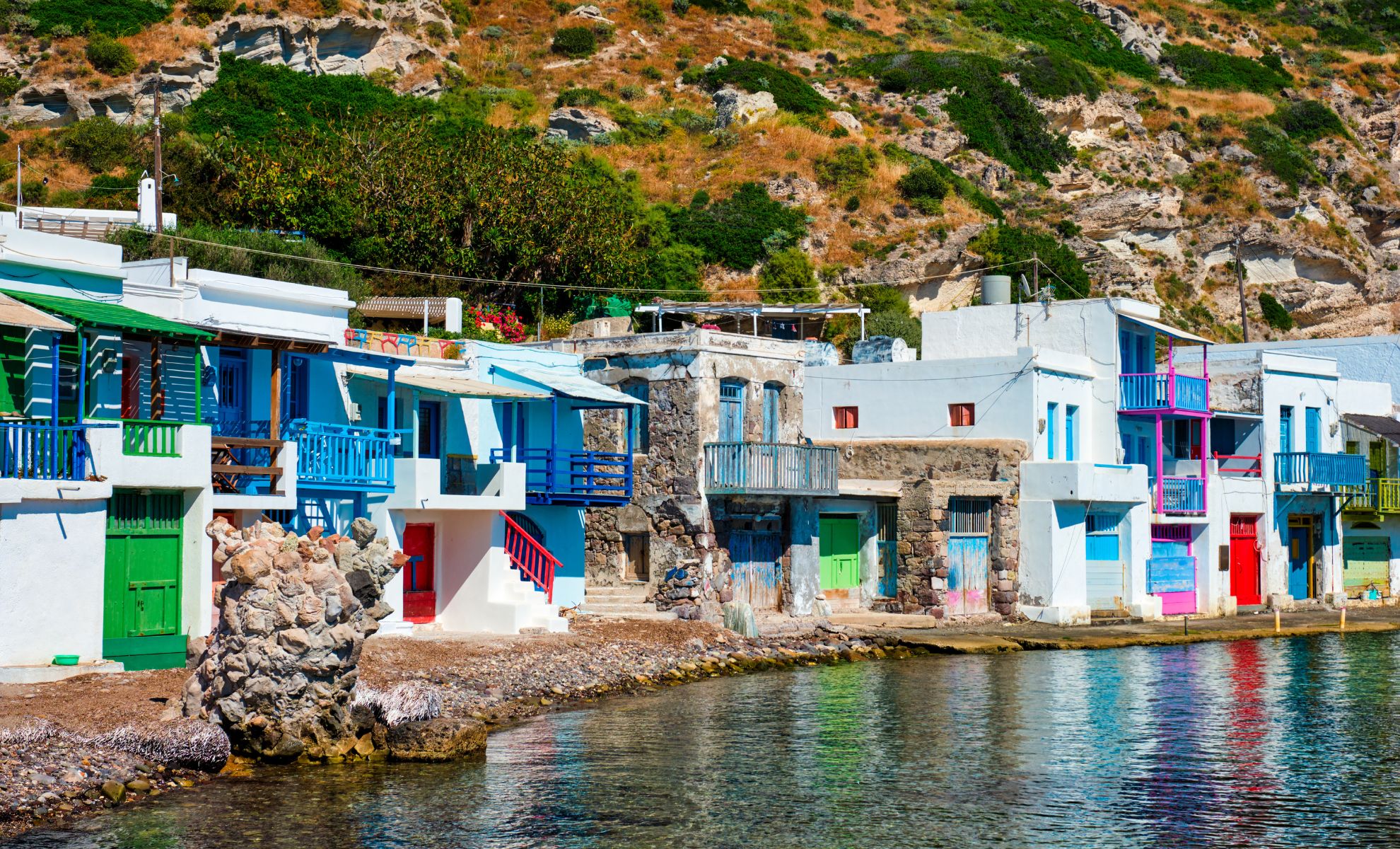 Le village de Klima, Milos, Grèce