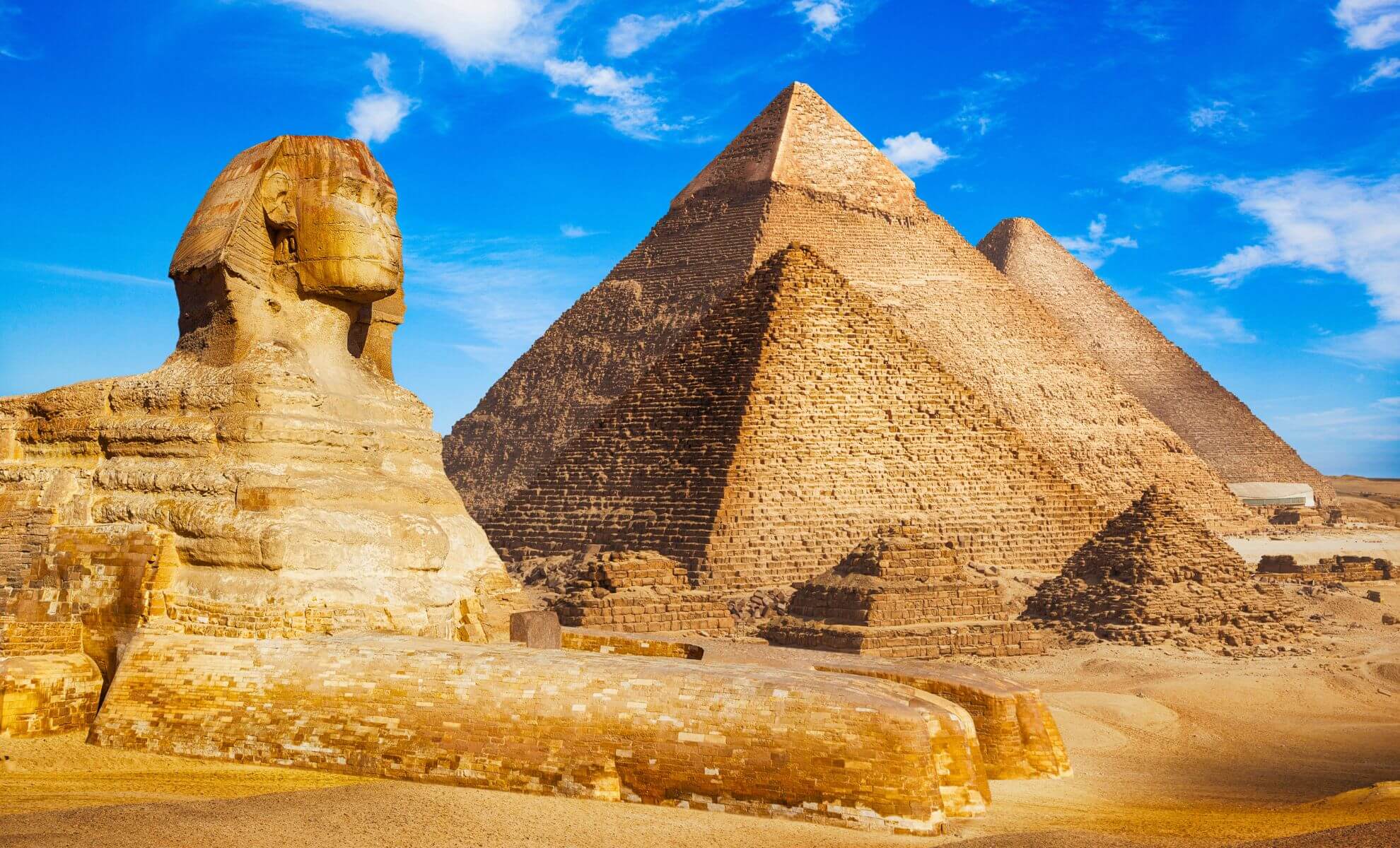 Les pyramides de Gizeh, Egypte