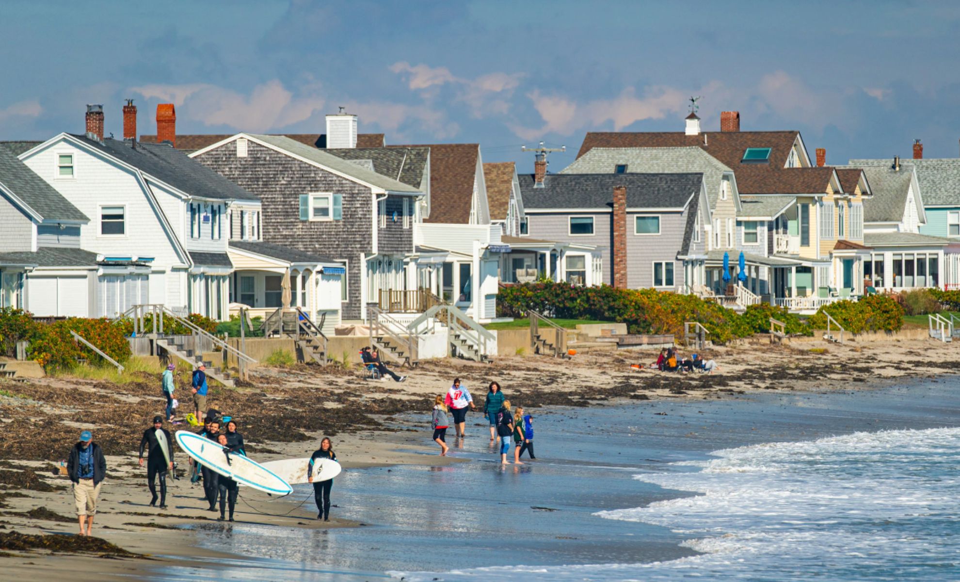 Wells Beach, le Maine, États-Unis