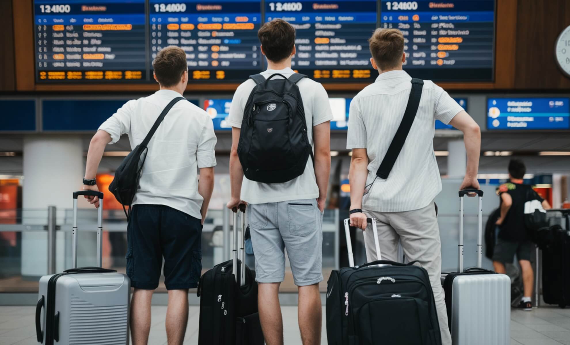 Personnes dans un aéroport