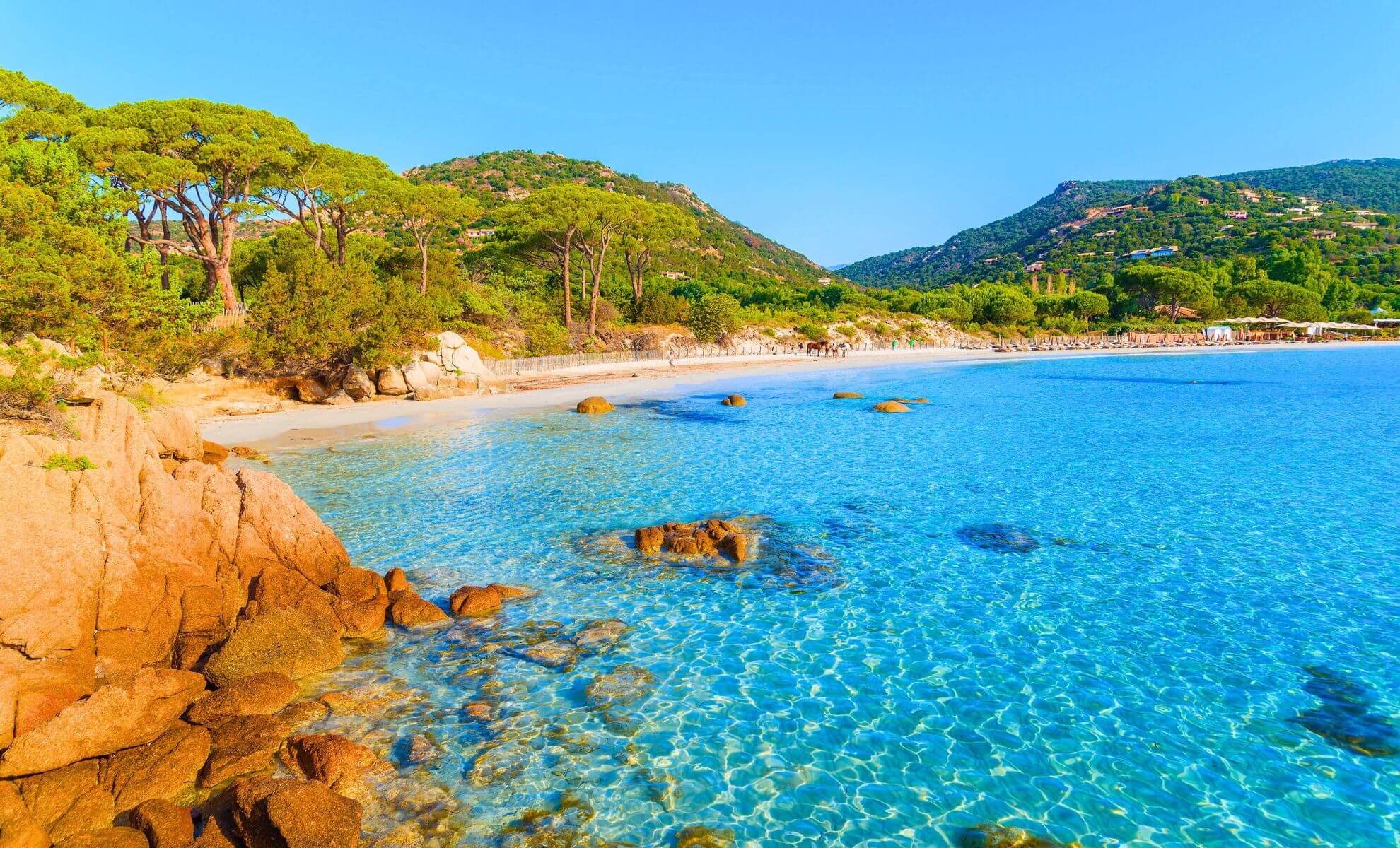 La plage de Palombaggia en Corse