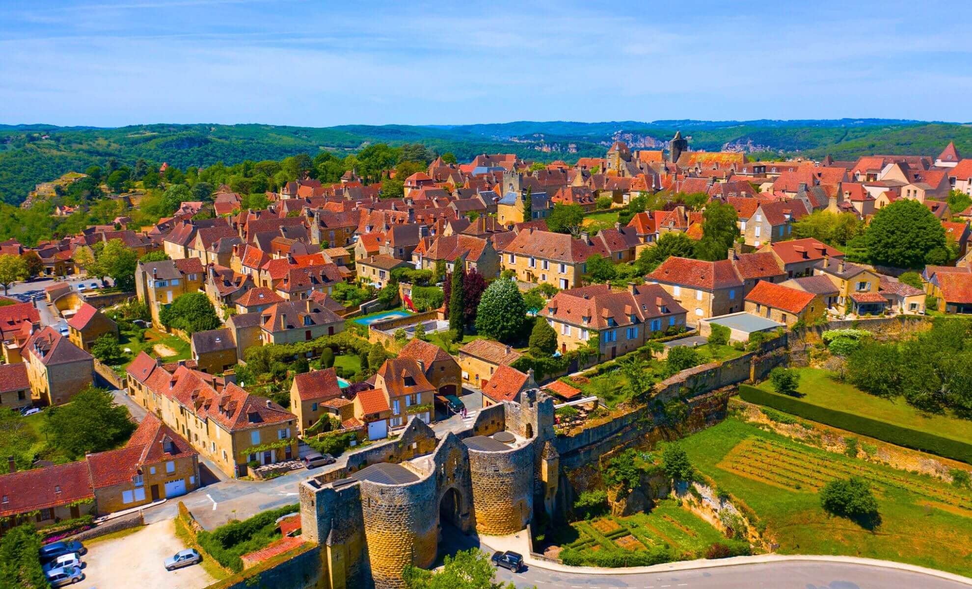 Le village de Domme dans le Périgord