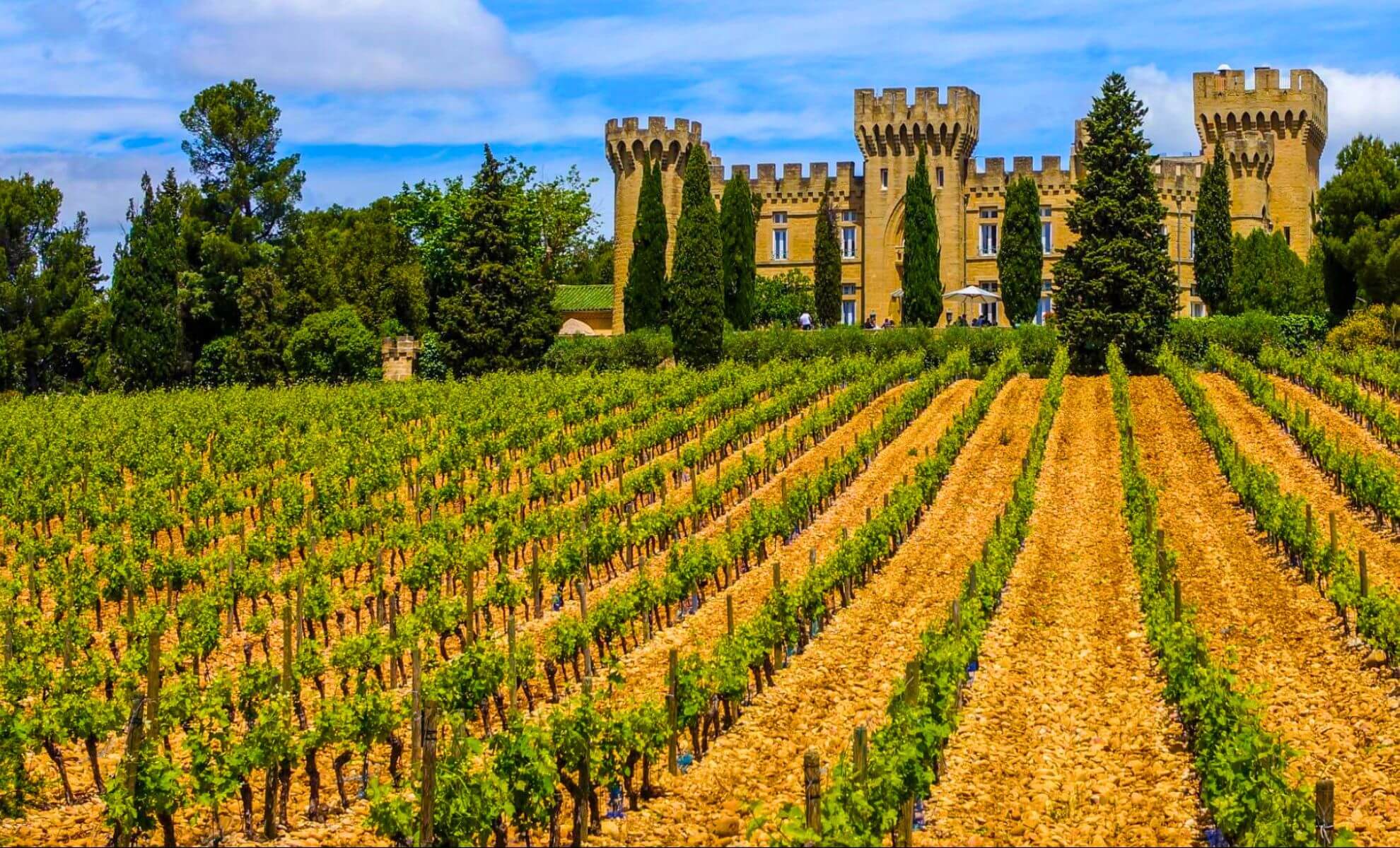 Le village provençale de Châteauneuf-du-Pape